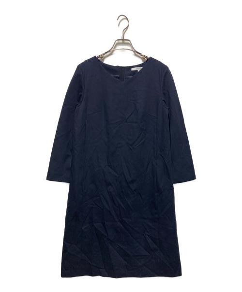 UNTITLED（アンタイトル）UNTITLED (アンタイトル) Vネックワンピース ネイビー サイズ:2の古着・服飾アイテム
