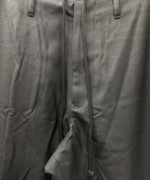 GROUND Y（グラウンドワイ）GROUND Y (グラウンドワイ) ギャバジン リブ イージーパンツ ブラック サイズ:3の古着・服飾アイテム