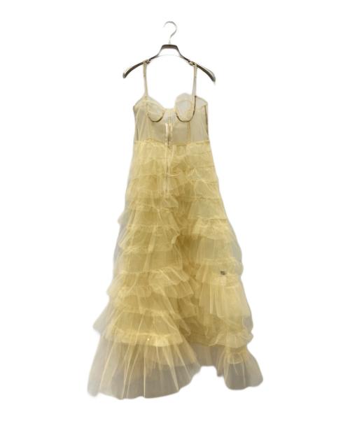 MAISON SPECIAL（メゾンスペシャル）MAISON SPECIAL (メゾンスペシャル) ティアードチュールワンピース イエロー サイズ:Freeの古着・服飾アイテム