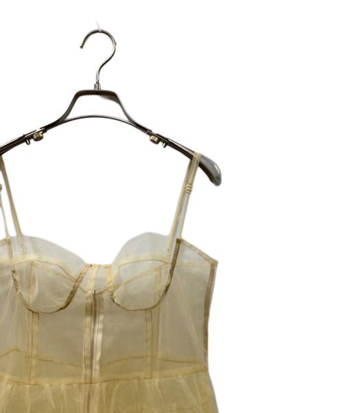 MAISON SPECIAL（メゾンスペシャル）MAISON SPECIAL (メゾンスペシャル) ティアードチュールワンピース イエロー サイズ:Freeの古着・服飾アイテム