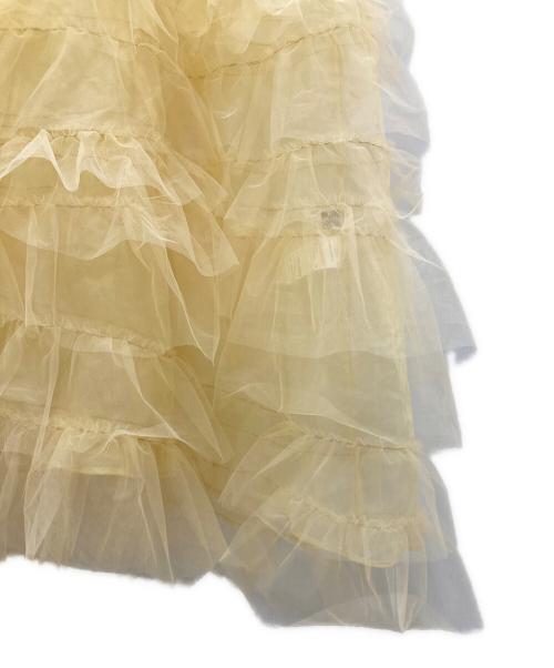 MAISON SPECIAL（メゾンスペシャル）MAISON SPECIAL (メゾンスペシャル) ティアードチュールワンピース イエロー サイズ:Freeの古着・服飾アイテム