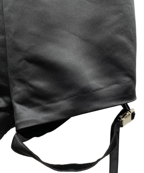 Tanaka Daisuke（タナカ ダイスケ）TANAKA DAISUKE (タナカ ダイスケ) thighs belted bloomers satin pants ブラック サイズ:1の古着・服飾アイテム