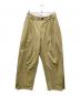 STUDIO NICHOLSON（スタジオ ニコルソン）の古着「Peached Cotton Twill VOLUME PLEAT PANTS」｜ベージュ