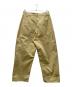 STUDIO NICHOLSON (スタジオ ニコルソン) Peached Cotton Twill VOLUME PLEAT PANTS ベージュ サイズ:SIZE S：20000円