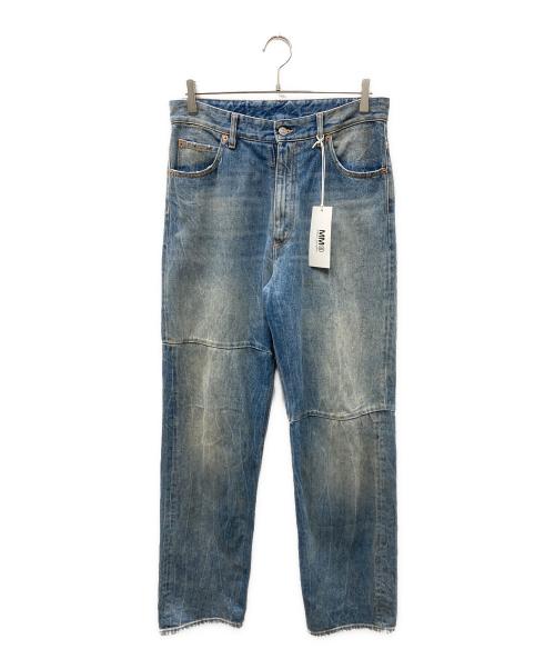 MM6 Maison Margiela（エムエムシックスメゾンマルジェラ）MM6 Maison Margiela (エムエムシックスメゾンマルジェラ) 23AW 5ポケット サンドウォッシュド ルーズ ジーンズ インディゴ サイズ:76㎝(W30)の古着・服飾アイテム