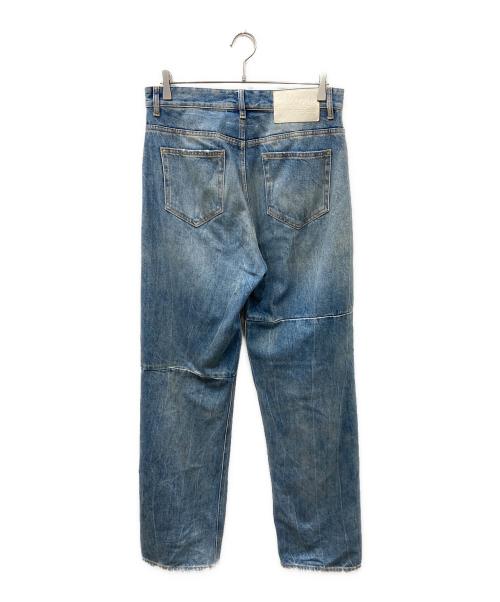 MM6 Maison Margiela（エムエムシックスメゾンマルジェラ）MM6 Maison Margiela (エムエムシックスメゾンマルジェラ) 23AW 5ポケット サンドウォッシュド ルーズ ジーンズ インディゴ サイズ:76㎝(W30)の古着・服飾アイテム