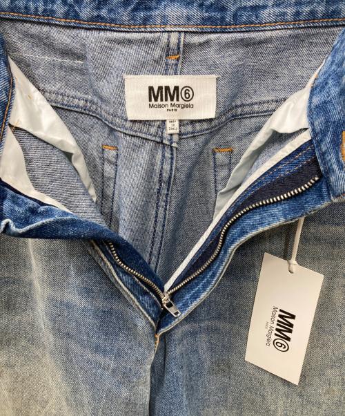 MM6 Maison Margiela（エムエムシックスメゾンマルジェラ）MM6 Maison Margiela (エムエムシックスメゾンマルジェラ) 23AW 5ポケット サンドウォッシュド ルーズ ジーンズ インディゴ サイズ:76㎝(W30)の古着・服飾アイテム