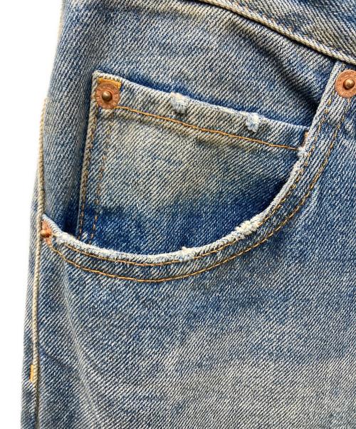 MM6 Maison Margiela（エムエムシックスメゾンマルジェラ）MM6 Maison Margiela (エムエムシックスメゾンマルジェラ) 23AW 5ポケット サンドウォッシュド ルーズ ジーンズ インディゴ サイズ:76㎝(W30)の古着・服飾アイテム