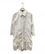 LOUIS VUITTONルイ ヴィトン）の古着「モノグラム柄 ストライプシャツワンピース」｜ホワイト×ブラック