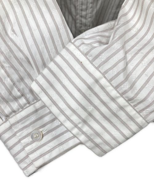 LOUIS VUITTON（ルイ ヴィトン）LOUIS VUITTON (ルイ ヴィトン) モノグラム柄 ストライプシャツワンピース ホワイト×ブラック サイズ:36の古着・服飾アイテム