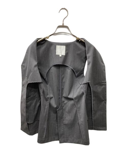 Drawing Numbers（ドローイングナンバーズ）Drawing Numbers (ドローイングナンバーズ) ストライプベスト グレー サイズ:38の古着・服飾アイテム