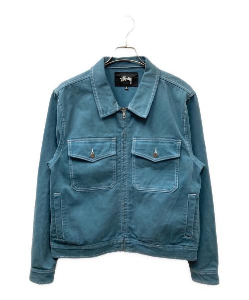 stussy（ステューシー）stussy (ステューシー) overdyed garage jacket グリーン サイズ:Mの古着・服飾アイテム