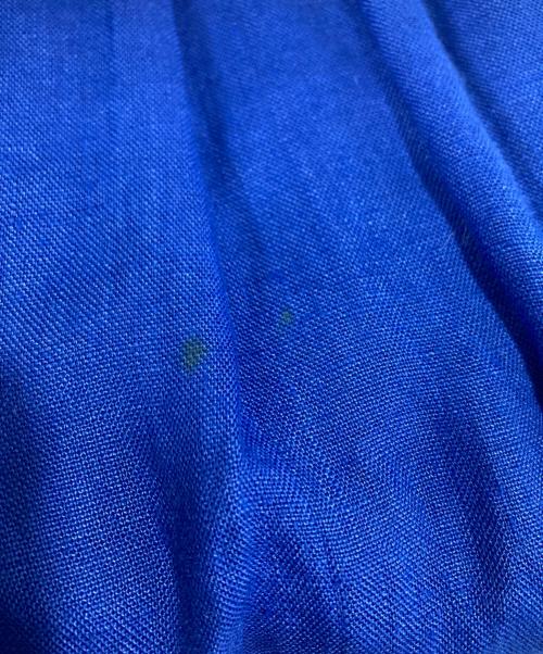 O'NEIL OF DUBLIN（オニールオブダブリン）O'NEIL OF DUBLIN (オニールオブダブリン) リネン ラップロングスカート グレー×ブルー サイズ:36の古着・服飾アイテム