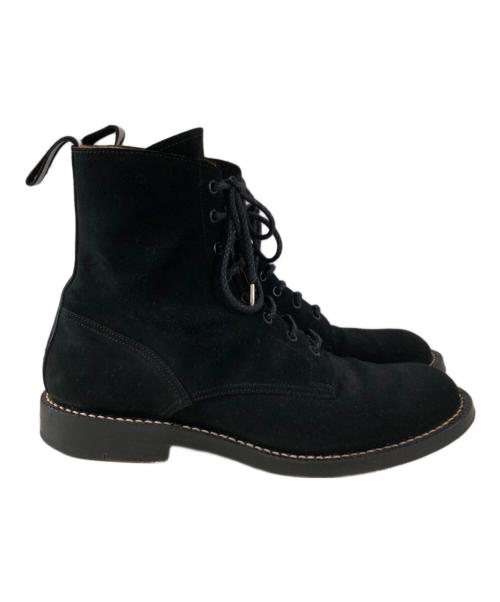 JOHN LAWRENCE SULLIVAN（ジョン ローレンス サリバン）JOHN LAWRENCE SULLIVAN (ジョン ローレンス サリバン) スエード サイドジップブーツ ブラック サイズ:7の古着・服飾アイテム