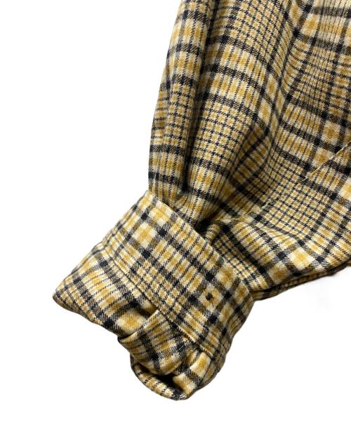 refomed（リフォメッド）refomed (リフォメッド) オープンカラーチェックシャツ イエロー サイズ:2の古着・服飾アイテム