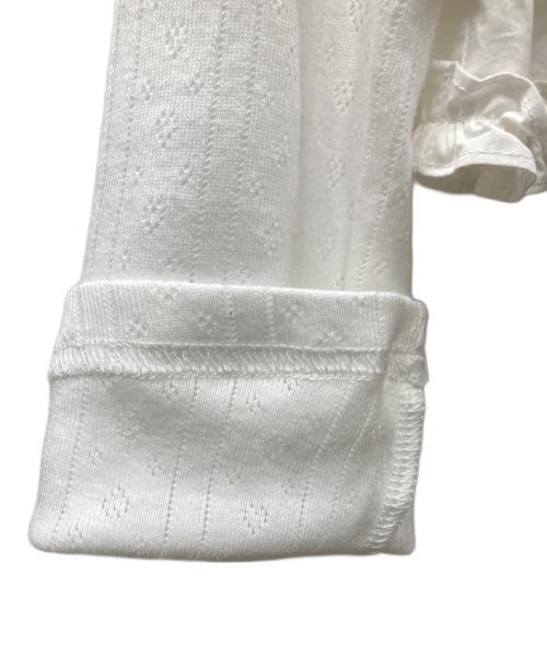 Fano Studios（ファノ ストゥディオズ）Fano Studios (ファノ ストゥディオズ) フリルニットポロシャツ ホワイト サイズ:S 未使用品の古着・服飾アイテム