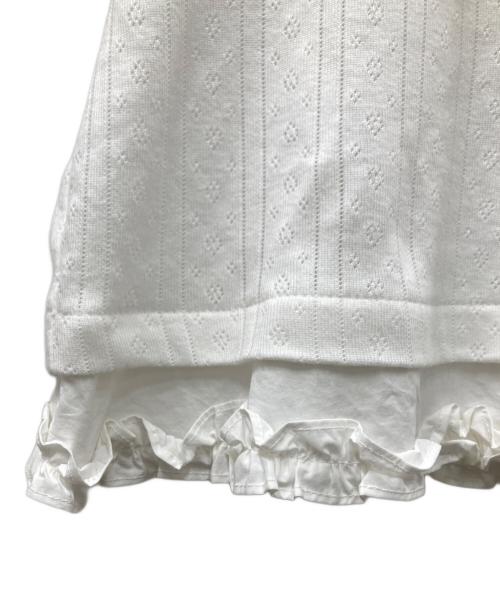 Fano Studios（ファノ ストゥディオズ）Fano Studios (ファノ ストゥディオズ) フリルニットポロシャツ ホワイト サイズ:S 未使用品の古着・服飾アイテム