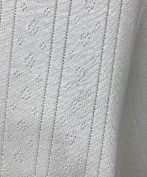 Fano Studios（ファノ ストゥディオズ）Fano Studios (ファノ ストゥディオズ) フリルニットポロシャツ ホワイト サイズ:S 未使用品の古着・服飾アイテム