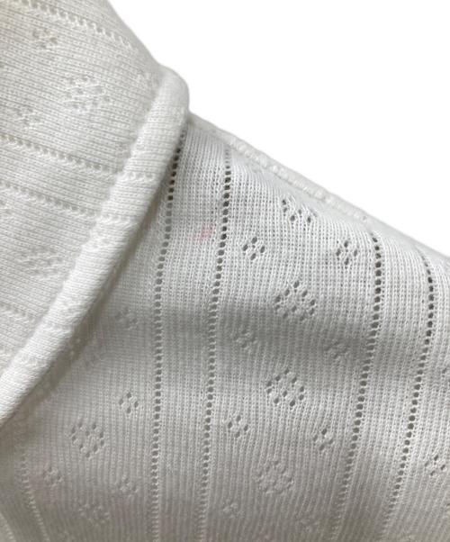 Fano Studios（ファノ ストゥディオズ）Fano Studios (ファノ ストゥディオズ) フリルニットポロシャツ ホワイト サイズ:S 未使用品の古着・服飾アイテム