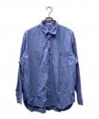 ISSEY MIYAKEイッセイミヤケ）の古着「ストライプシャツ」｜ブルー×ブラック