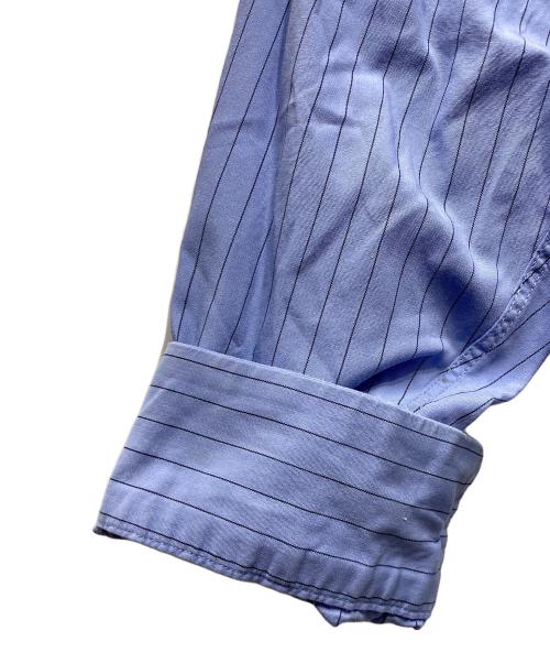 ISSEY MIYAKE（イッセイミヤケ）ISSEY MIYAKE (イッセイミヤケ) ストライプシャツ ブルー×ブラック サイズ:3の古着・服飾アイテム