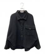 ENFOLDエンフォルド）の古着「ダブルクロスシャツ」｜ブラック