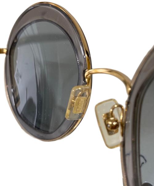 MIU MIU（ミュウミュウ）MIU MIU (ミュウミュウ) メタルフレーム サングラス ゴールド×グレーの古着・服飾アイテム