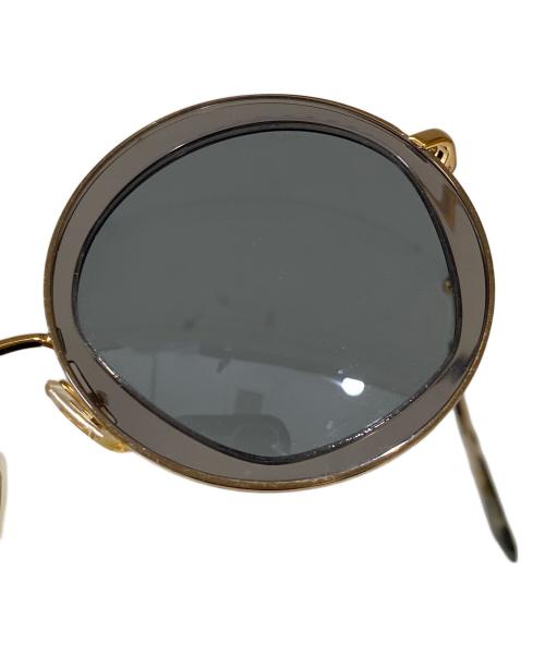 MIU MIU（ミュウミュウ）MIU MIU (ミュウミュウ) メタルフレーム サングラス ゴールド×グレーの古着・服飾アイテム