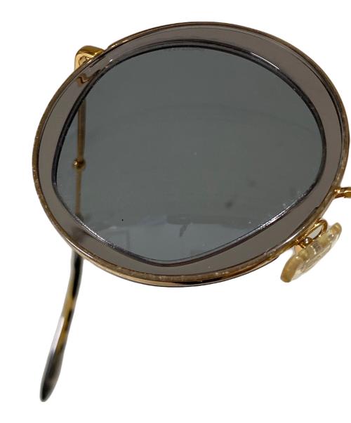 MIU MIU（ミュウミュウ）MIU MIU (ミュウミュウ) メタルフレーム サングラス ゴールド×グレーの古着・服飾アイテム