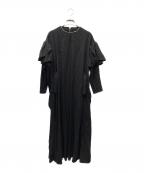 DOUBLE MAISONドゥーブルメゾン）の古着「リネンワンピース」｜ブラック