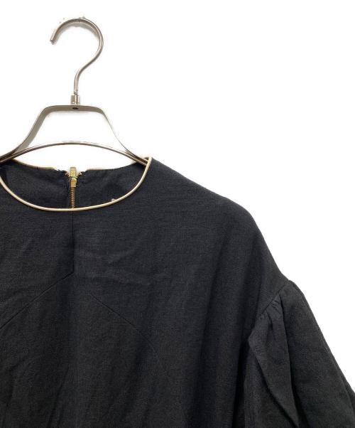 DOUBLE MAISON（ドゥーブルメゾン）DOUBLE MAISON (ドゥーブルメゾン) リネンワンピース ブラック サイズ:SIZE Freeの古着・服飾アイテム