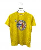 PANGAIA×TAKASHI MURAKAMIパンゲア×タカシ ムラカミ）の古着「プリントTシャツ」｜イエロー