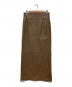 GALLARDA GALANTEガリャルダガランテ）の古着「フェイクレザースカート」｜ブラウン