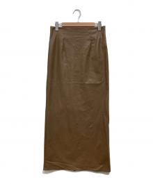 GALLARDA GALANTE（ガリャルダガランテ）の古着「フェイクレザースカート」｜ブラウン