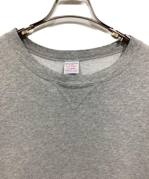 Champion（チャンピオン）Champion (チャンピオン) 前Vガゼットクルーネックスウェット グレー サイズ:X-LARGEの古着・服飾アイテム