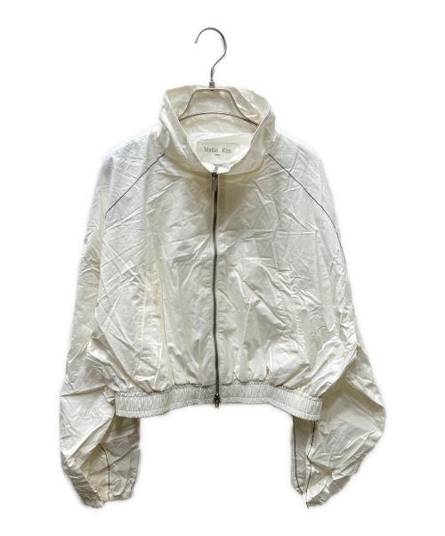 Matin Kim（マーティン・キム）Matin Kim (マーティン・キム) バックロゴショートレングスナイロンジャケット ホワイト サイズ:Sの古着・服飾アイテム