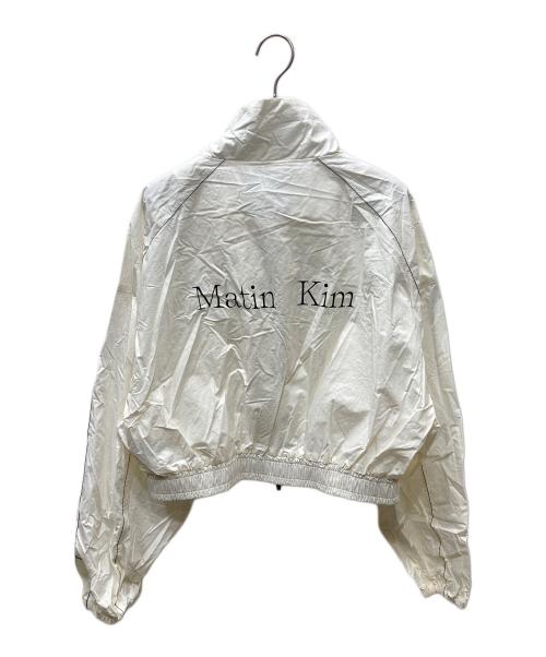 Matin Kim（マーティン・キム）Matin Kim (マーティン・キム) バックロゴショートレングスナイロンジャケット ホワイト サイズ:Sの古着・服飾アイテム