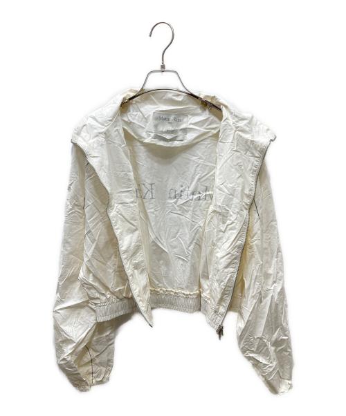 Matin Kim（マーティン・キム）Matin Kim (マーティン・キム) バックロゴショートレングスナイロンジャケット ホワイト サイズ:Sの古着・服飾アイテム