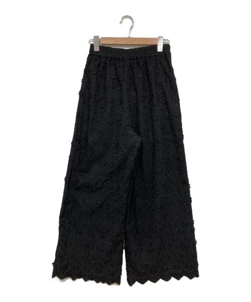freada（フリーダ）freada (フリーダ) 3D刺繍レースパンツ ブラック サイズ:ONE SIZEの古着・服飾アイテム