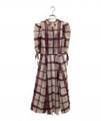 Snidelスナイデル）の古着「チュールワンピ」｜ピンク×レッド