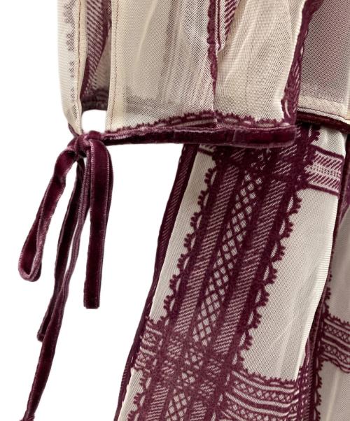 Snidel（スナイデル）Snidel (スナイデル) チュールワンピ ピンク×レッド サイズ:1の古着・服飾アイテム