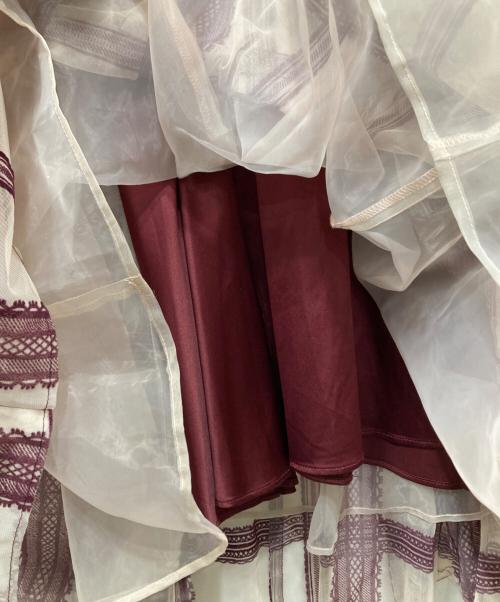 Snidel（スナイデル）Snidel (スナイデル) チュールワンピ ピンク×レッド サイズ:1の古着・服飾アイテム