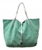 TIFFANY & Co.ティファニー）の古着「リバーシブル トートバッグ ティファニーブルー」｜シルバー×グリーン