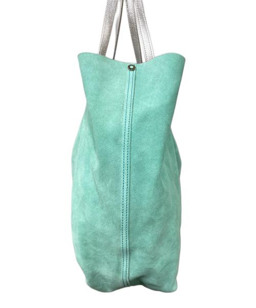 TIFFANY & Co.（ティファニー）Tiffany & Co. (ティファニー) リバーシブル トートバッグ ティファニーブルー シルバー×グリーン サイズ:OneSizeの古着・服飾アイテム