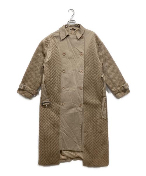 Qussio（クーシオ）Qussio (クーシオ) 切替トレンチコート ベージュ サイズ:Fの古着・服飾アイテム