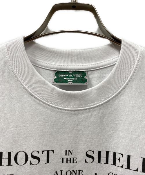 WHOOSIS（フーシス）WHOOSIS (フーシス) GHOST IN THE SHELL (ゴーストインザシェル) コラボプリントTシャツ ホワイト サイズ:Sの古着・服飾アイテム