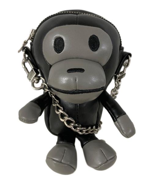 A BATHING APE（ア ベイシング エイプ）A BATHING APE (ア ベイシング エイプ) 23AW BABY MILO MINI SHOULDER BAG ブラック×グレー サイズ:OneSizeの古着・服飾アイテム