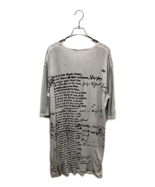 THE VIRIDI-ANNE（ヴィリジアン）THE VIRIDI-ANNE (ヴィリジアン) バックプリントTシャツ グレー サイズ:SIZE 4の古着・服飾アイテム