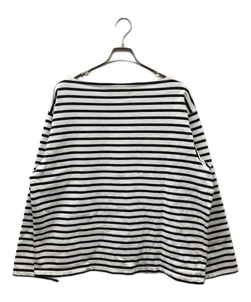 OUTIL（ウティ）OUTIL (ウティ) ロングカットソー ホワイト×ブルー サイズ:SIZE 1の古着・服飾アイテム