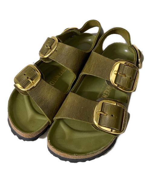BIRKENSTOCK（ビルケンシュトック）BIRKENSTOCK (ビルケンシュトック) MILANO BIG BUCKLE サンダル オリーブ サイズ:35の古着・服飾アイテム